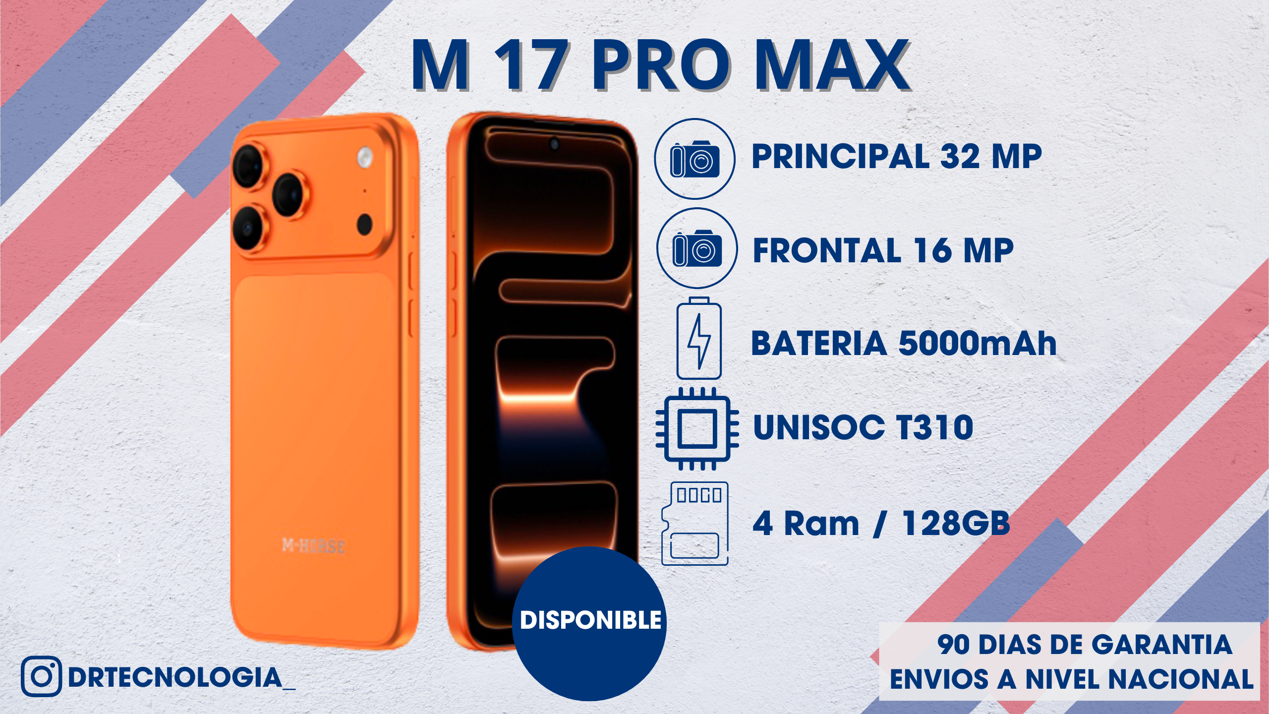 TELEFONO M-HORSE 17 PRO MAX 4/128GB 